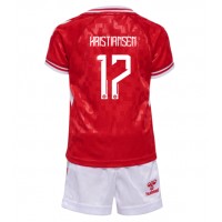 Dänemark Victor Kristiansen #17 Fußballbekleidung Heimtrikot Kinder EM 2024 Kurzarm (+ kurze hosen)